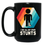 Broken Leg Shirt Ankle Knee Foot Injury Get Well Soon Gift Black Coffee Mug, Gift Coffee Mug