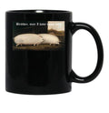 Brother May I Have Some Oats Pig Meme Black Coffee Mug, Gift Coffee Mug - Black
