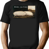 Brother May I Have Some Oats Pig Meme Premium Heavyweight Cotton T-Shirt - Black