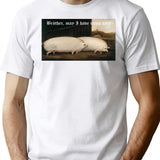 Brother May I Have Some Oats Pig Meme Premium Heavyweight Cotton T-Shirt - White