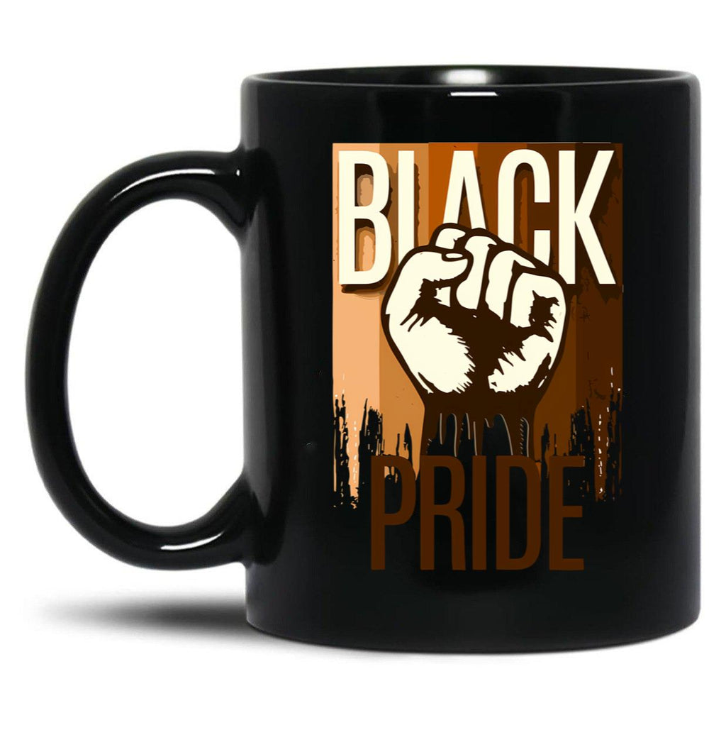 Brown Shades Black Pride Black Coffee Mug