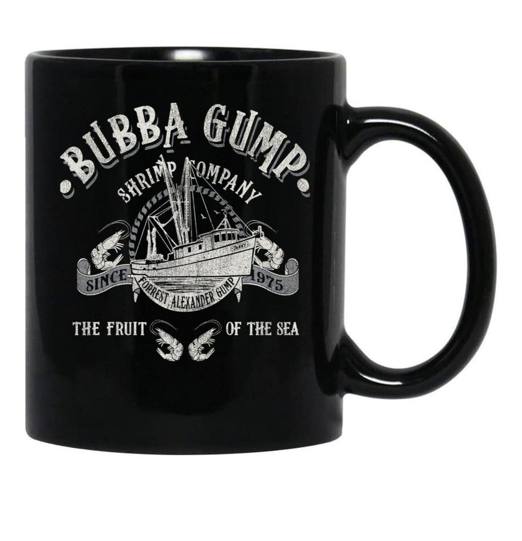 Bubba Gump Shrimp Company Worn Black Coffee Mug, Gift Coffee Mug - Black