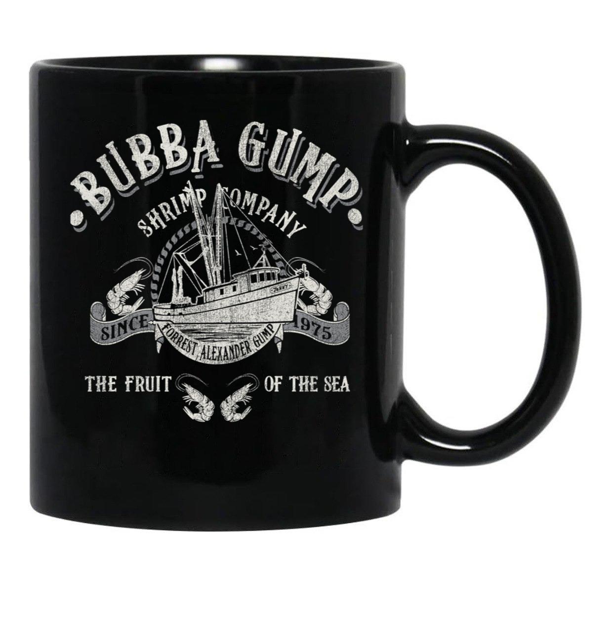 Bubba Gump Shrimp Company Worn Black Coffee Mug, Gift Coffee Mug - Black