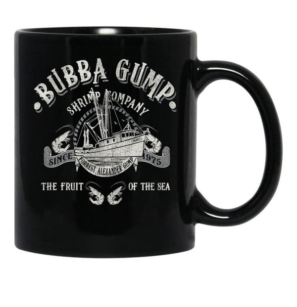 Bubba Gump Shrimp Company Worn Black Coffee Mug, Gift Coffee Mug - Black
