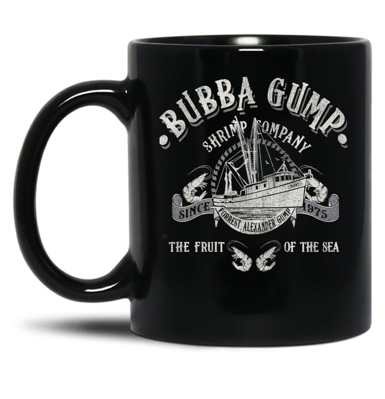 Bubba Gump Shrimp Company Worn Black Coffee Mug, Gift Coffee Mug