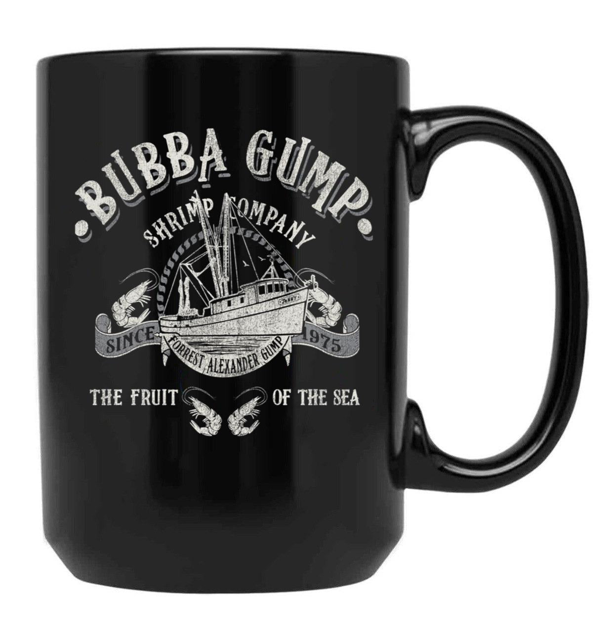 Bubba Gump Shrimp Company Worn Black Coffee Mug, Gift Coffee Mug