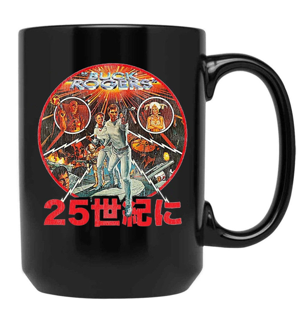 Buck Rogers Japanese Poster Worn Lts Poster Black Coffee Mug, Gift Coffee Mug