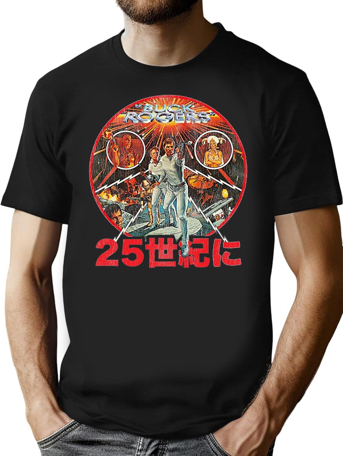 Buck Rogers Japanese Poster Worn Lts Poster Premium Heavyweight Cotton T-Shirt - Black