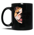 Bulldog Dad Happy Fathers Day To My Amazing Dad Bulldog Mug Black Coffee Mug