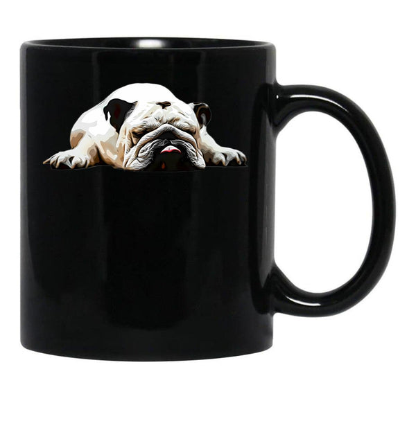 Bulldog - Funny English Bulldog Black Coffee Mug, Gift Coffee Mug - Black