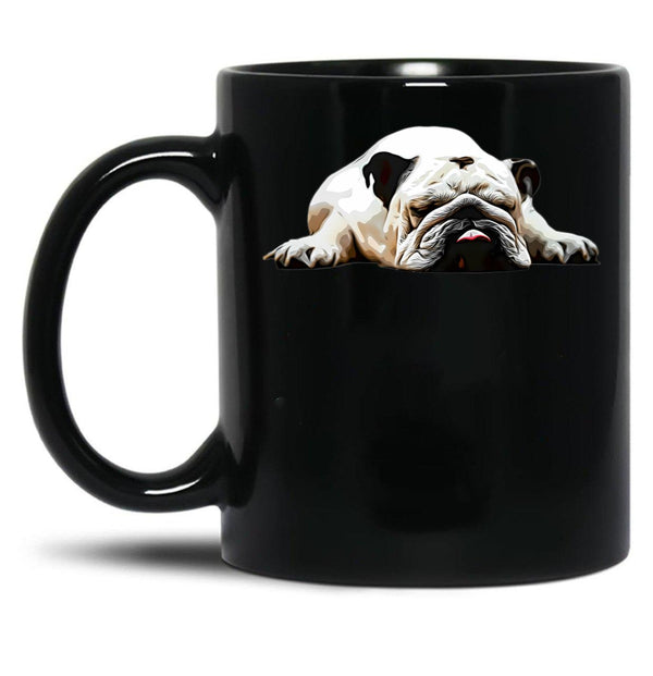 Bulldog - Funny English Bulldog Black Coffee Mug, Gift Coffee Mug - Black