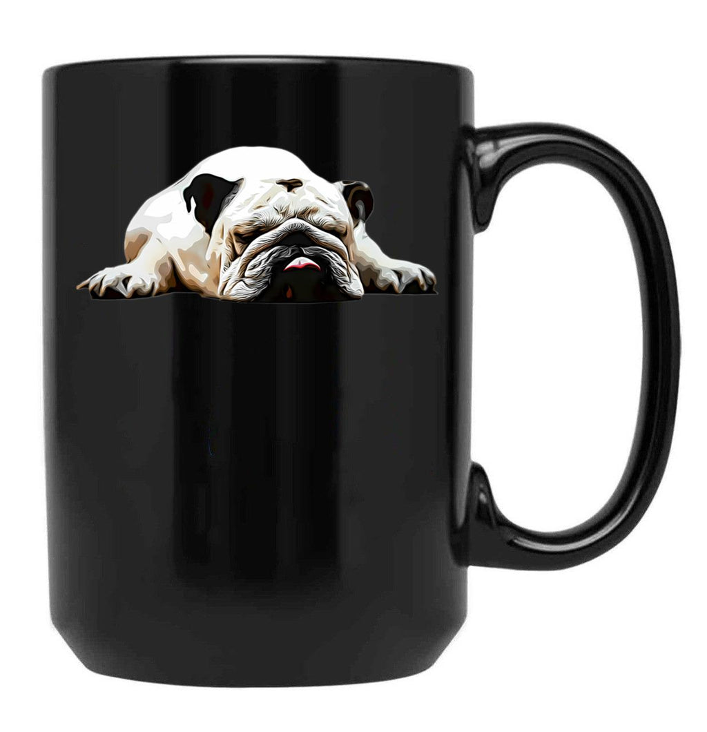 Bulldog - Funny English Bulldog Black Coffee Mug, Gift Coffee Mug