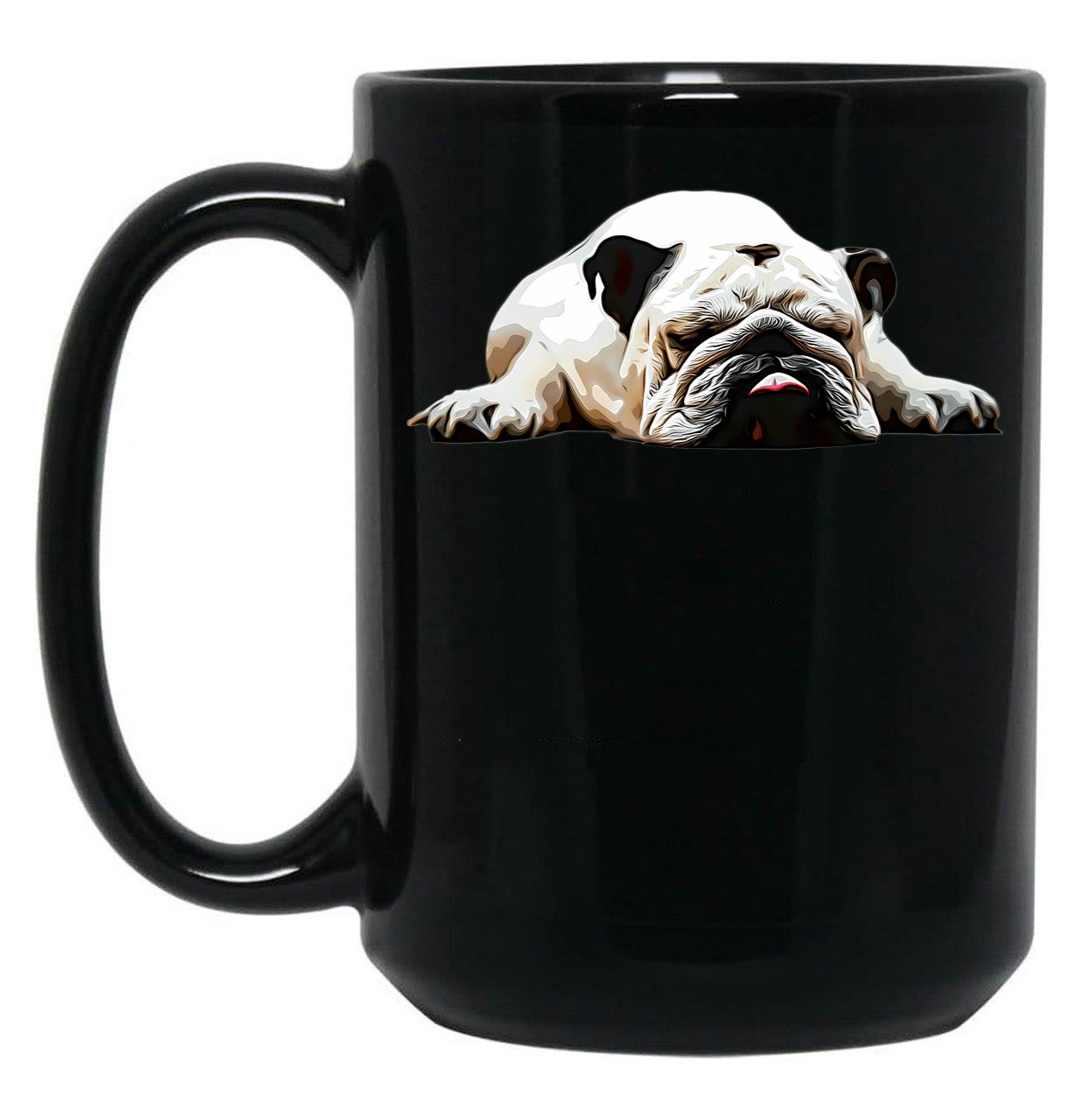 Bulldog - Funny English Bulldog Black Coffee Mug, Gift Coffee Mug