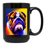 Bulldog Black Coffee Mug, Gift Coffee Mug