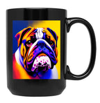 Bulldog Black Coffee Mug, Gift Coffee Mug