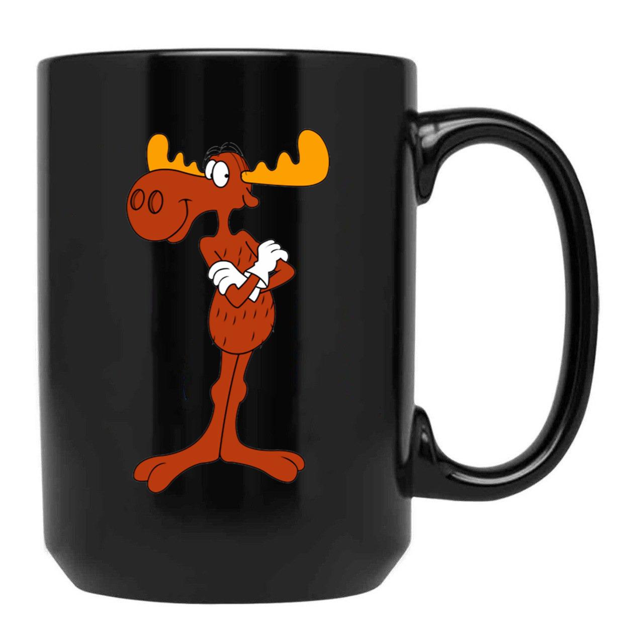 Bullwinkle Black Coffee Mug, Gift Coffee Mug