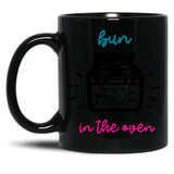 Bun In The Oven Pregnant Pregnancy Baby Bun Cute Mom Baby Shower Black Coffee Mug, Gift Coffee Mug - Black