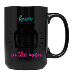 Bun In The Oven Pregnant Pregnancy Baby Bun Cute Mom Baby Shower Black Coffee Mug, Gift Coffee Mug