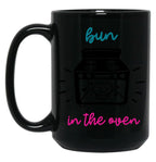 Bun In The Oven Pregnant Pregnancy Baby Bun Cute Mom Baby Shower Black Coffee Mug, Gift Coffee Mug
