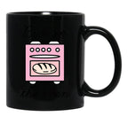 Bun In The Oven Black Coffee Mug, Gift Coffee Mug - Black