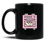 Bun In The Oven Black Coffee Mug, Gift Coffee Mug - Black