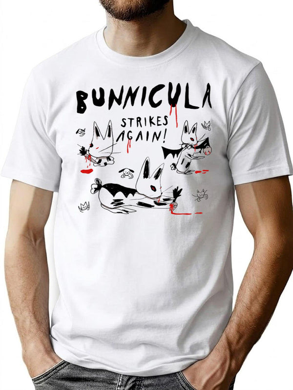 Bunnicula Strikes Again! Classic Premium Heavyweight Cotton T-Shirt - White