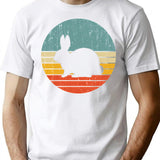 Bunny Sunset Vintage Shirt Bunny Lovers Gift T-Shirt for Men & Women, T-Shirts Graphic Tee - White