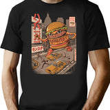 Burgerzilla - Black T-Shirt for Men & Women, T-Shirts Graphic Tee - Black