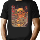Burgerzilla T-Shirt for Men & Women, T-Shirts Graphic Tee - Black
