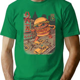 Burgerzilla T-Shirt for Men & Women, T-Shirts Graphic Tee - Green