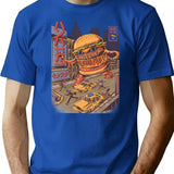Burgerzilla T-Shirt for Men & Women, T-Shirts Graphic Tee - Blue