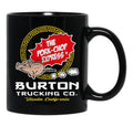 Burton Pork Chop Express Trucking Black Coffee Mug, Gift Coffee Mug - Black