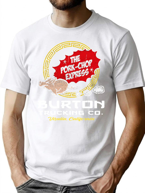 Burton Pork Chop Express Trucking Premium Heavyweight Cotton T-Shirt - White