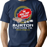 Burton Pork Chop Express Trucking Premium Heavyweight Cotton T-Shirt - Navy