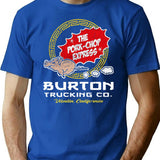 Burton Pork Chop Express Trucking Premium Heavyweight Cotton T-Shirt - Blue