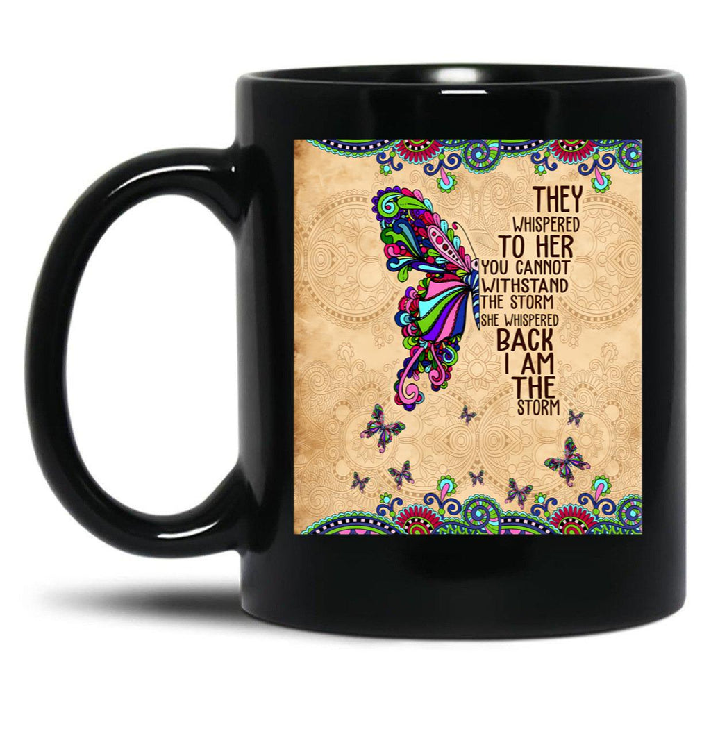 Butterfly Per Coffee Classic Mandala Pattern Purple Black Coffee Mug