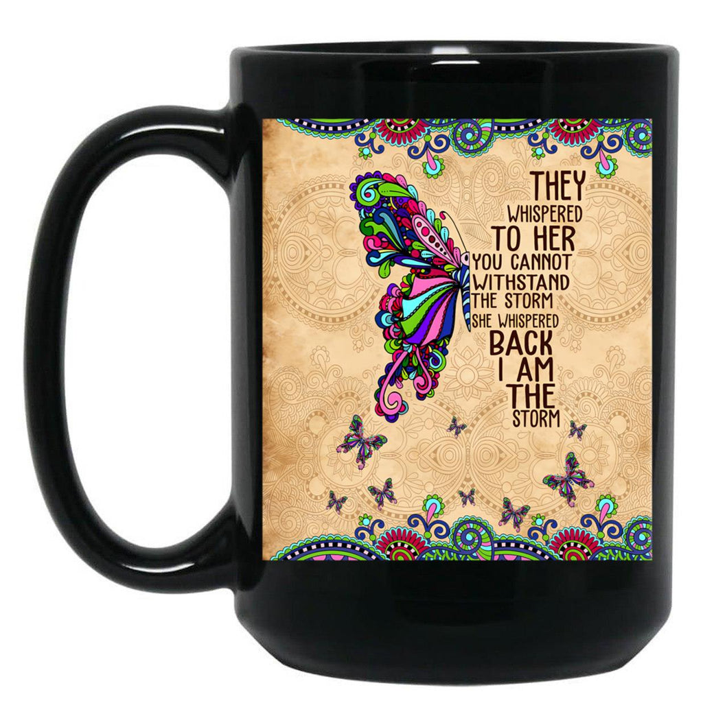 Butterfly Per Coffee Classic Mandala Pattern Purple Black Coffee Mug