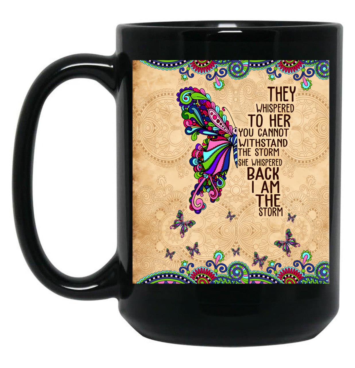 Butterfly Per Coffee Classic Mandala Pattern Purple Black Coffee Mug