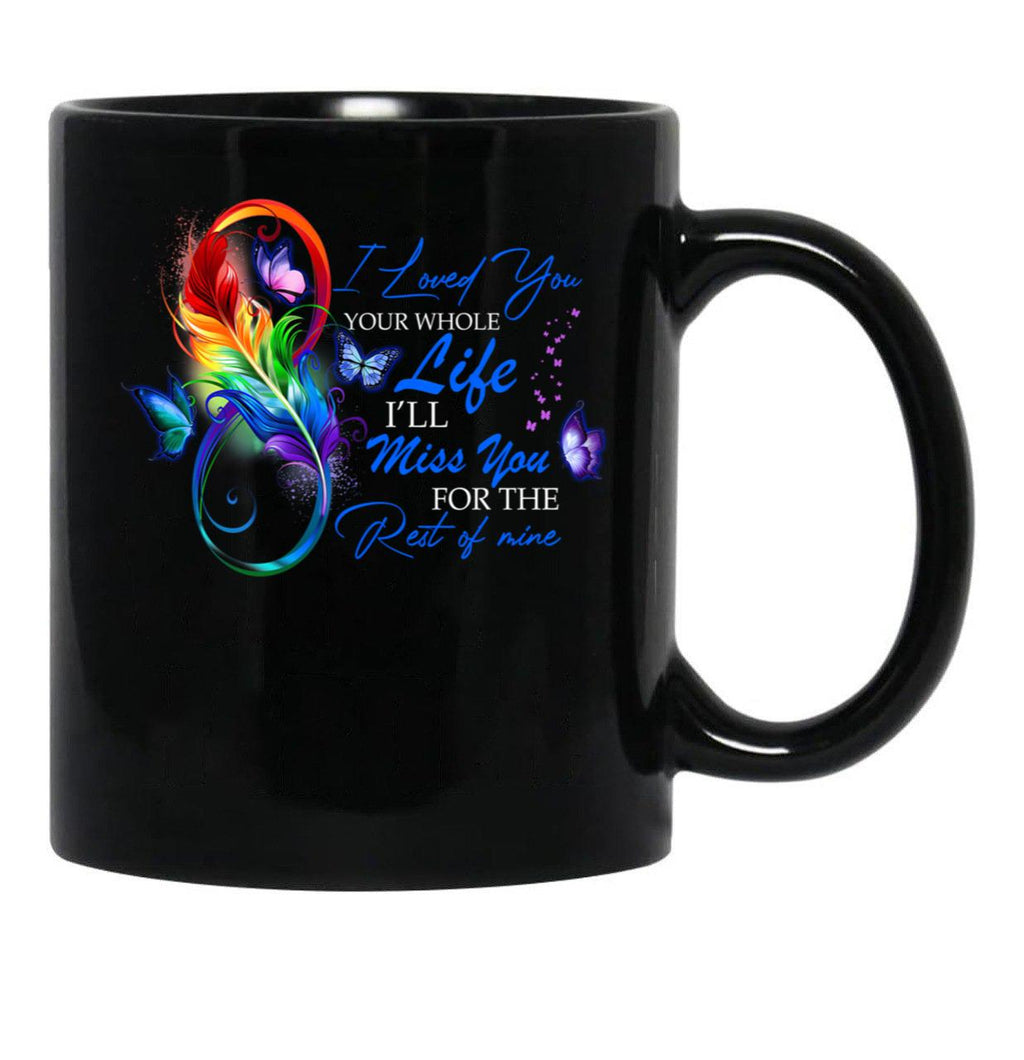 Butterfly Black Coffee Mug - Black