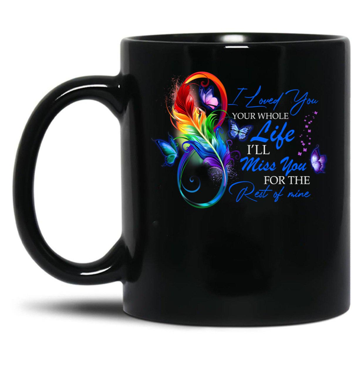 Butterfly Black Coffee Mug