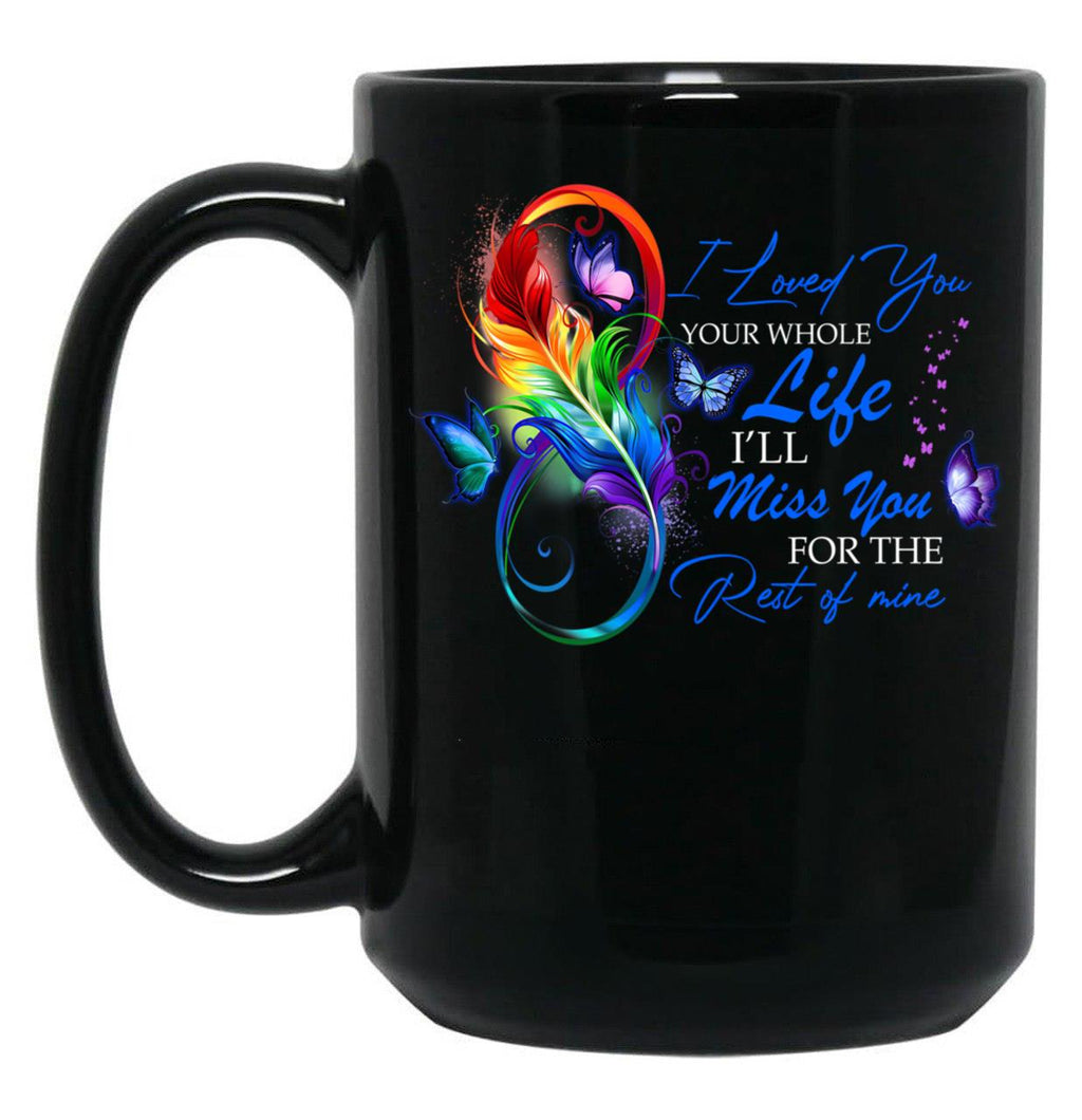Butterfly Black Coffee Mug