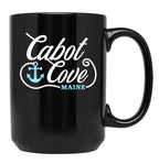 Cabot Cove Black Coffee Mug, Gift Coffee Mug