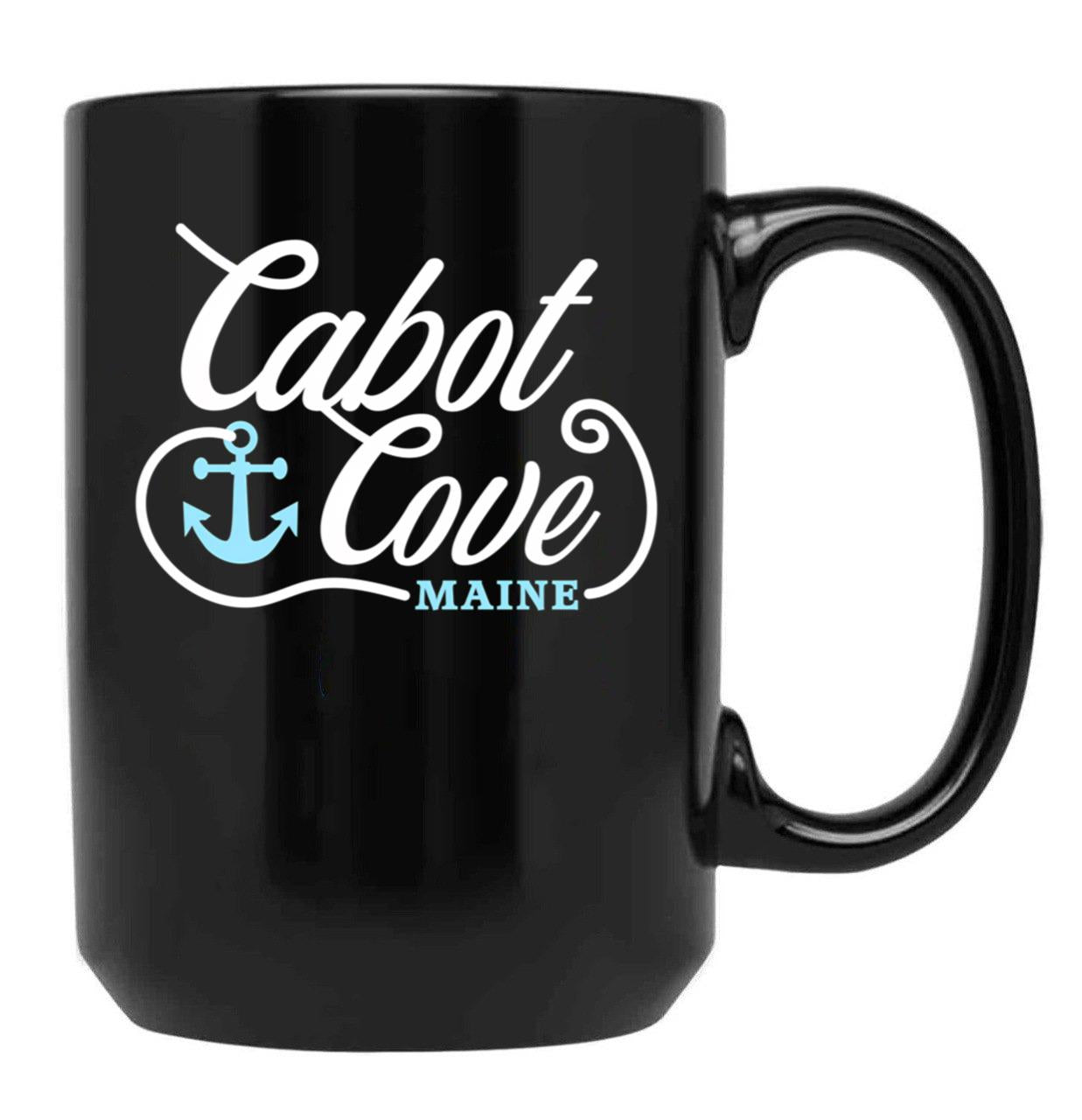 Cabot Cove Black Coffee Mug, Gift Coffee Mug