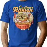 Cactuar Ramen Vintage T-Shirt for Men & Women, T-Shirts Graphic Tee - Blue