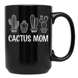Cactus Mom Black Coffee Mug, Gift Coffee Mug