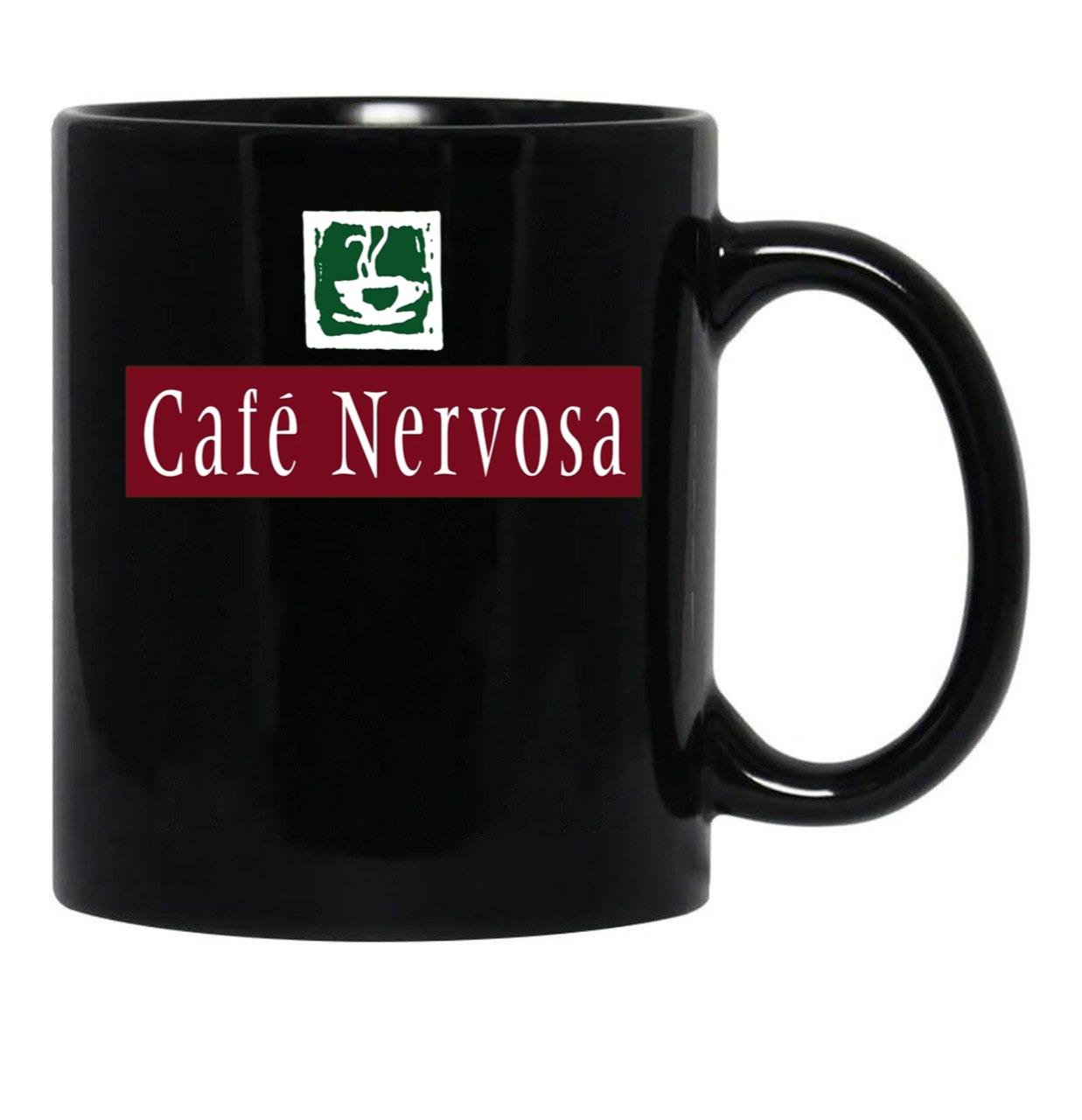 Cafe Nervosa Black Coffee Mug, Gift Coffee Mug - Black