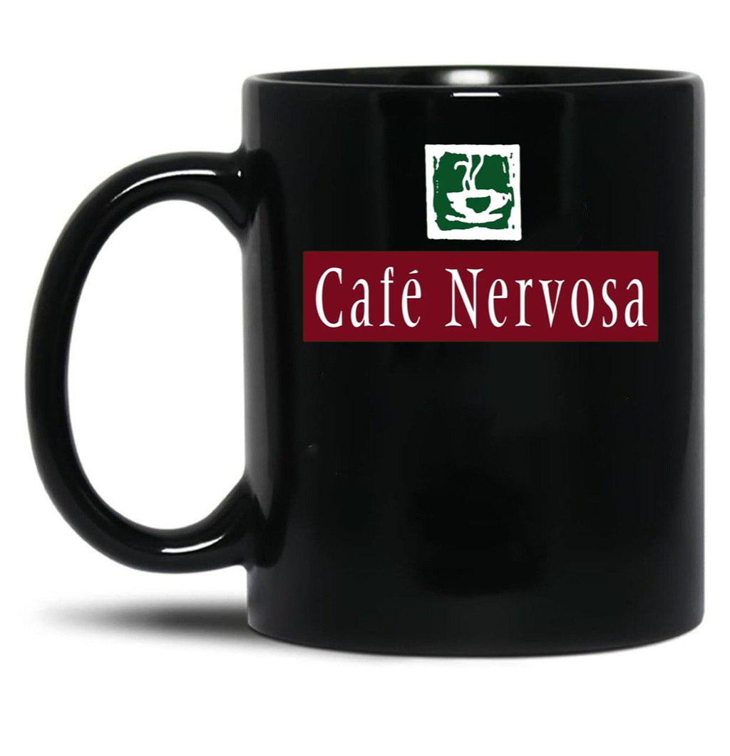 Cafe Nervosa Black Coffee Mug, Gift Coffee Mug