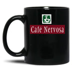 Cafe Nervosa Black Coffee Mug, Gift Coffee Mug