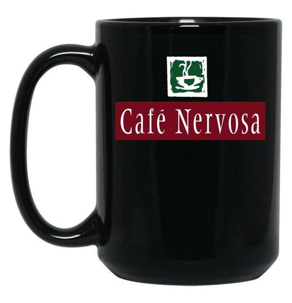 Cafe Nervosa Black Coffee Mug, Gift Coffee Mug - Black