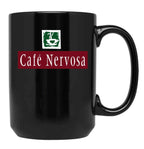 Cafe Nervosa Black Coffee Mug, Gift Coffee Mug